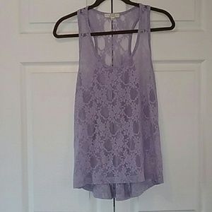 Purple lace tank